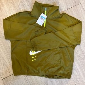 Women's Nike Army Green and Lime size Medium sweat jacket